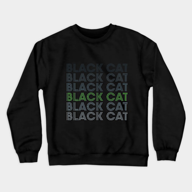 Retro Black Cat Crewneck Sweatshirt by Adopt Me Meow